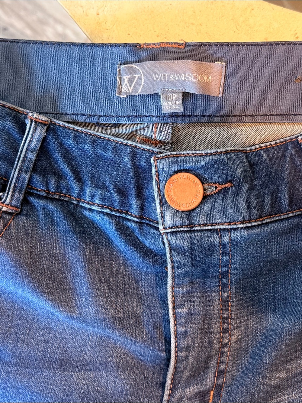 Wit & Wisdom Women's Dark Blue Wide Leg Jeans
